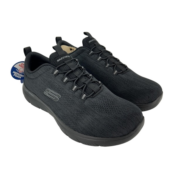 Skechers Other - Skechers Summits Louvin Shoes Mens Size 9 Black Wide Fit Slip On Memory Foam